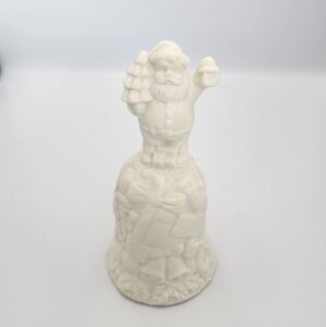 Vintage White Santa Claus Decorative Bell